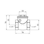 Лепестковий клапан Karro 1 1/4 ВВ латунний KR-107, фото , зображення 2 | SNABZHENIE.com.ua