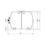 Гідроакумулятор горизонтальний Forwater 100 л, фото , зображення 2 | SNABZHENIE.com.ua