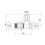 Кран радиаторный STA 1/2 ВН с антипротечкой, никелированный, прямой, фото , изображение 2 | SNABZHENIE.com.ua