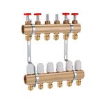 Колектор в зборі Karro на 6 виходів з євроконусами, латунний KR-1010, фото  | SNABZHENIE.com.ua