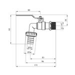 Кран шаровий для поливу STA 3/4 РН ручка, никельований, фото , зображення 2 | SNABZHENIE.com.ua