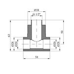 Тройник PPR GrandiTherm 20 мм х 1/2 дюйма РН, фото , изображение 2 | SNABZHENIE.com.ua