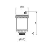 Воздухоотводчик автоматичний прямий STA 1/2 нікельований, фото , зображення 2 | SNABZHENIE.com.ua