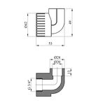 Колено PPR GrandiTherm 20х3/4 РВ, фото , зображення 2 | SNABZHENIE.com.ua