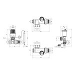 Колекторна група Karro 3/4 в зборі з термостатичним прямим краном KR-88000 нікельована, фото , зображення 2 | SNABZHENIE.com.ua