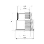 Муфта перехідна STA Premium 1х3/4 ВВ нікельована, фото , зображення 2 | SNABZHENIE.com.ua