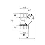 Фільтр грубої очистки STA (DN) 15 ВВ латунний, фото , зображення 2 | SNABZHENIE.com.ua