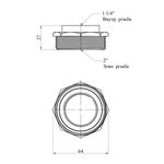 Футорка STA 1 1/4х2 ВН латунна New, фото , зображення 2 | SNABZHENIE.com.ua