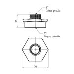 Переходник Karro 2x1 ВН никелированный KR-3117, фото , изображение 2 | SNABZHENIE.com.ua