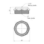 Футорка STA 1 1/2х2 ВН латунна New, фото , зображення 2 | SNABZHENIE.com.ua