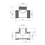 Тройник STA 3/4 ННН латунний, фото , зображення 2 | SNABZHENIE.com.ua