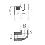 Колено PPR GrandiTherm 25х1/2" РВ, фото , изображение 2 | SNABZHENIE.com.ua