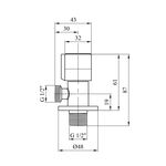 Кран приборный Karro 1/2 х 1/2 KR-3133S, фото , изображение 2 | SNABZHENIE.com.ua