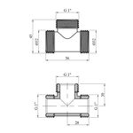 Тройник латунный STA 1 ННН, фото , изображение 2 | SNABZHENIE.com.ua