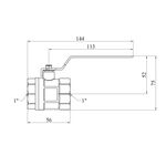 Кран шаровий STA 1 ВВ PN30 ручка, никельований, фото , зображення 2 | SNABZHENIE.com.ua
