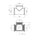 Тройник Karro 1 ВВВ никелированный KR-3213, фото , изображение 2 | SNABZHENIE.com.ua