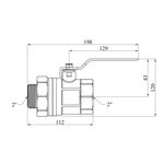 Кран-американка STA 2 ВН PN25 ручка, нікельований, фото , зображення 2 | SNABZHENIE.com.ua