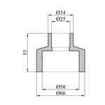 Редукционная муфта PPR GrandiTherm 50x25 мм, фото , изображение 2 | SNABZHENIE.com.ua