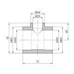 Переходной тройник PPR GrandiTherm 50х25х50 мм, фото , изображение 2 | SNABZHENIE.com.ua