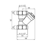 Фільтр грубої очистки STA (DN) 40 ВВ латунний, фото , зображення 2 | SNABZHENIE.com.ua