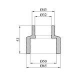 Редукционная муфта PPR GrandiTherm 50х32 мм, фото , изображение 2 | SNABZHENIE.com.ua