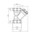 Фільтр грубої очистки STA (DN) 50 ВВ латунний, фото , зображення 2 | SNABZHENIE.com.ua