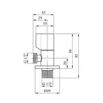 Приборный кран Karro 1/2 x 1/2 KR-3120 New, фото , изображение 2 | SNABZHENIE.com.ua