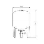Гидроаккумулятор вертикальный Forwater 80 л, фото , изображение 2 | SNABZHENIE.com.ua