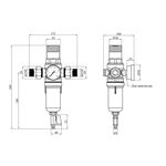 Фильтр самоочищающийся с редуктором давления Karro 3/4 KR-8800, фото , изображение 2 | SNABZHENIE.com.ua