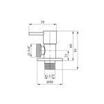 Кран приборный Karro 1/2 х3/4 KR-3110, фото , изображение 2 | SNABZHENIE.com.ua