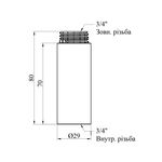 Удлинитель Karro 3/4 ВН хромированный, L=70 мм, KR-3209, фото , изображение 2 | SNABZHENIE.com.ua