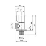 Кран приборный Karro 1/2 x3/4 KR-3120 New, фото , изображение 2 | SNABZHENIE.com.ua