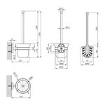 Ершик для унітаза настінний Kroner KRM Elbe - ACG2910, фото , зображення 2 | SNABZHENIE.com.ua