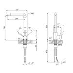 Смеситель для кухни Kroner KRP, классический, Edelstahl - ESG034, фото , изображение 2 | SNABZHENIE.com.ua