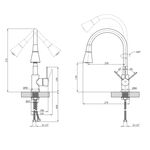 Змішувач для кухні Kroner KRP Küche - C031RED, фото , зображення 2 | SNABZHENIE.com.ua