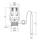Термоголовка Karro M30x1.5 с выносным капилляром KR-2110, фото , изображение 2 | SNABZHENIE.com.ua