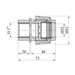 Муфта ПЭ SPT 25х1 РВ, фото , изображение 2 | SNABZHENIE.com.ua
