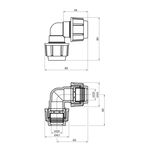 Колено ПЭ SPT 20х20 мм, фото , зображення 2 | SNABZHENIE.com.ua