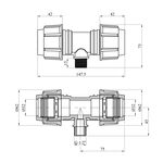 Тройник ПЭ SPT 32х1/2х32 РН, фото , изображение 2 | SNABZHENIE.com.ua