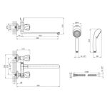 Смеситель для ванны Kroner KRP Hamburg C070, фото , изображение 2 | SNABZHENIE.com.ua