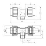 Тройник ПЭ SantehPlast 40х1 1/2"х40 РВ, фото , изображение 2 | SNABZHENIE.com.ua