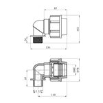 Колено ПЭ SantehPlast 40х1 1/4" РН, фото , зображення 2 | SNABZHENIE.com.ua