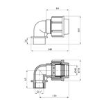 Колено ПЭ SantehPlast 40х1" РВ, фото , зображення 2 | SNABZHENIE.com.ua