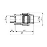 Муфта ПЭ SantehPlast 20x1/2" РН, фото , зображення 2 | SNABZHENIE.com.ua