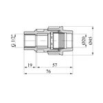 Муфта ПЭ SantehPlast 20х1/2" РВ, фото , изображение 2 | SNABZHENIE.com.ua