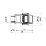 Муфта ПЭ SantehPlast 20x3/4" РН, фото , зображення 2 | SNABZHENIE.com.ua