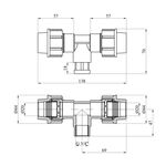 Тройник ПЭ SantehPlast 20х3/4"х20 РВ, фото , изображение 2 | SNABZHENIE.com.ua