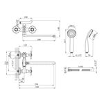 Смеситель для ванной Agua Toledo C073, фото , изображение 2 | SNABZHENIE.com.ua