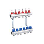 Коллектор STA на 6 выходов 1х3/4, никелированный, без евроконусов, фото  | SNABZHENIE.com.ua