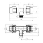 Тройник ПЭ SantehPlast 25х1/2"х25 РН, фото , зображення 2 | SNABZHENIE.com.ua